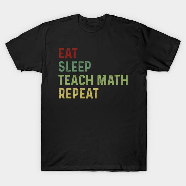 Eat, sleep teach math repeat T-Shirt by quotesTshirts